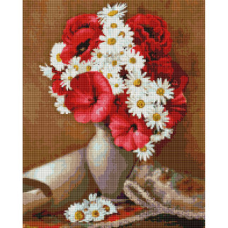 Алмазна мозаїка "Букет із польових квітів" Brushme DBS1024 40х50 см - Інтернет-магазин спільних покупок ToGether