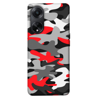 Чохол itsPrint Червоно-сірий камуфляж для Oppo A58 4G - Інтернет-магазин спільних покупок ToGether