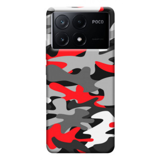 Чохол itsPrint Червоно-сірий камуфляж для Xiaomi Poco X6 - Інтернет-магазин спільних покупок ToGether