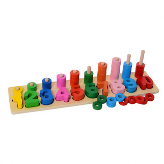 Розвиваюча іграшка Геометрика MD1268 дерев'яна  (Цифри) - Інтернет-магазин спільних покупок ToGether