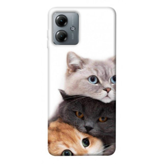 Чохол itsPrint Три коти для Motorola Moto G14 - Інтернет-магазин спільних покупок ToGether