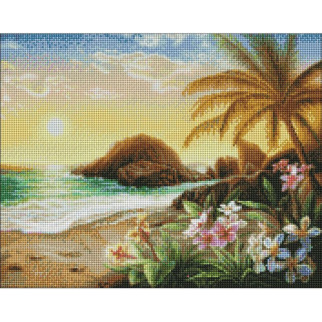 Алмазна мозаїка "Вечір в раю" ©annasteshka Ідейка AMO7287 40х50 см - Інтернет-магазин спільних покупок ToGether