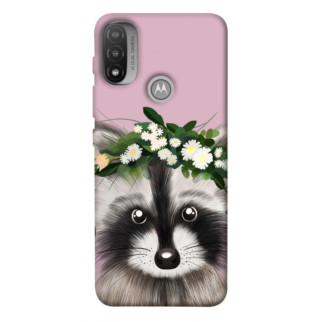 Чохол itsPrint Raccoon in flowers для Motorola Moto E20 - Інтернет-магазин спільних покупок ToGether