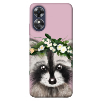 Чохол itsPrint Raccoon in flowers для Oppo A17 - Інтернет-магазин спільних покупок ToGether