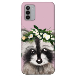 Чохол itsPrint Raccoon in flowers для Nokia G42 - Інтернет-магазин спільних покупок ToGether