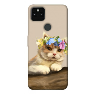 Чохол itsPrint Cat in flowers для Google Pixel 5A - Інтернет-магазин спільних покупок ToGether