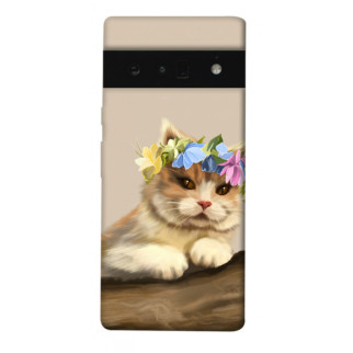 Чохол itsPrint Cat in flowers для Google Pixel 6 Pro - Інтернет-магазин спільних покупок ToGether