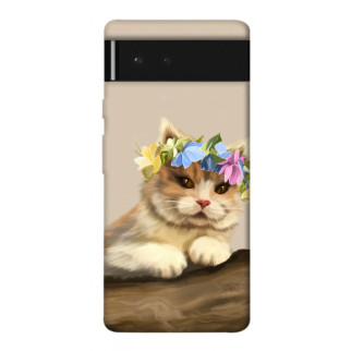 Чохол itsPrint Cat in flowers для Google Pixel 6 - Інтернет-магазин спільних покупок ToGether