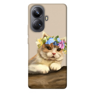 Чохол itsPrint Cat in flowers для Realme 10 Pro+ - Інтернет-магазин спільних покупок ToGether