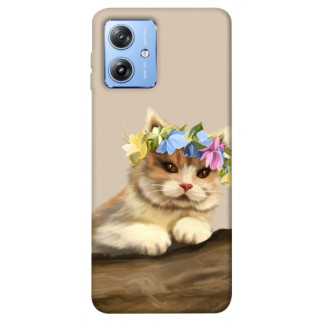 Чохол itsPrint Cat in flowers для Motorola Moto G84 - Інтернет-магазин спільних покупок ToGether