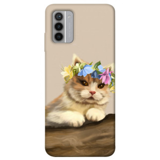 Чохол itsPrint Cat in flowers для Nokia G42 - Інтернет-магазин спільних покупок ToGether
