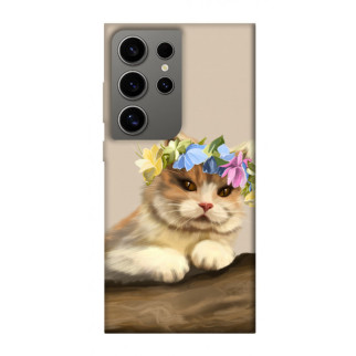 Чохол itsPrint Cat in flowers для Samsung Galaxy S24 Ultra - Інтернет-магазин спільних покупок ToGether