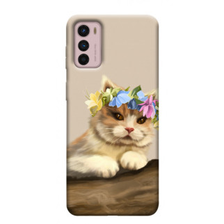 Чохол itsPrint Cat in flowers для Motorola Moto G42 - Інтернет-магазин спільних покупок ToGether