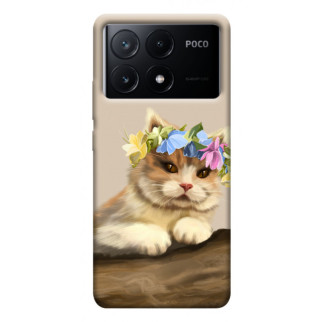 Чохол itsPrint Cat in flowers для Xiaomi Poco X6 - Інтернет-магазин спільних покупок ToGether