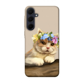 Чохол itsPrint Cat in flowers для Samsung Galaxy A35 - Інтернет-магазин спільних покупок ToGether