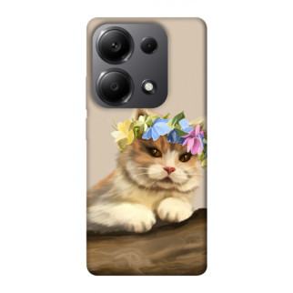 Чохол itsPrint Cat in flowers для Xiaomi Redmi Note 13 Pro 4G - Інтернет-магазин спільних покупок ToGether