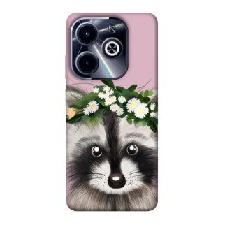 Чохол itsPrint Raccoon in flowers для Infinix Hot 40i - Інтернет-магазин спільних покупок ToGether