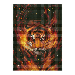 Алмазна мозаїка "Вогняний тигр" EJ1403, 40х30 см - Інтернет-магазин спільних покупок ToGether