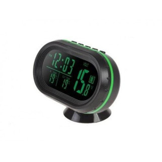 Годинник термометр вольтметр автомобільний VST 7009V Чорний із зеленим (008099) - Інтернет-магазин спільних покупок ToGether