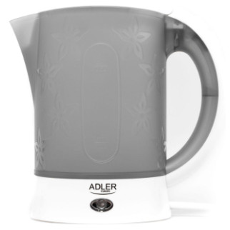 Електрочайник Adler AD 1268 з чашками та ложками Сірий з білим (006325) - Інтернет-магазин спільних покупок ToGether