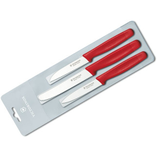 Набір кухонних овочевих ножів Victorinox Paring Set 3 шт Червоний (5.1111.3) - Інтернет-магазин спільних покупок ToGether