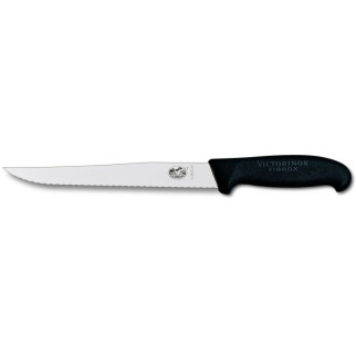 Кухонний ніж для нарізки Victorinox Fibrox Carving 20 см Чорний (5.2833.20) - Інтернет-магазин спільних покупок ToGether