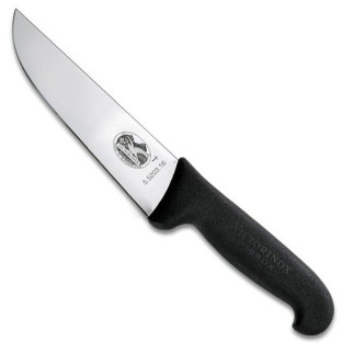 Кухонний ніж м'ясника Victorinox Fibrox Butcher 16 см Чорний (5.5203.16) - Інтернет-магазин спільних покупок ToGether