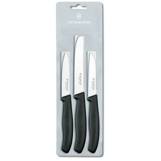 Набір кухонних овочевих ножів Victorinox Swiss Classic Paring Set 3 шт Чорний (6.7113.3) - Інтернет-магазин спільних покупок ToGether