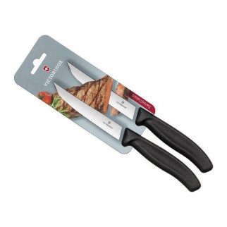 Набір кухонних ножів Victorinox Swiss Classic Steak 12 см 2 шт Чорні (6.7903.12B) - Інтернет-магазин спільних покупок ToGether