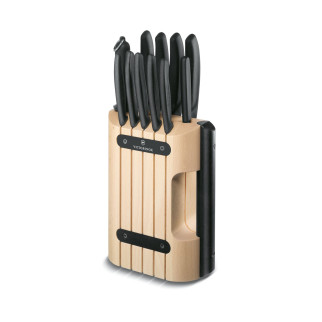 Набір кухонних ножів та підставки Victorinox Swiss Classic Cutlery Block 12 предметів Чорні (6.7153.11) - Інтернет-магазин спільних покупок ToGether