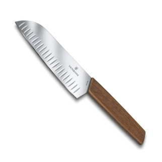 Кухонний ніж Victorinox Swiss Modern Santoku 17 см Горіх (6.9050.17KG) - Інтернет-магазин спільних покупок ToGether