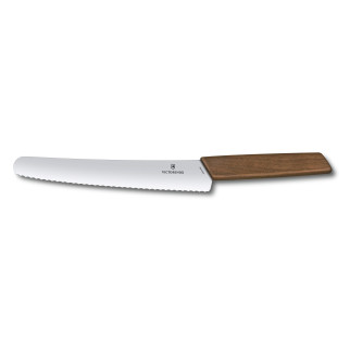 Кухонний ніж для хліба Victorinox Swiss Modern BreadPastry 22 см Горіх (6.9070.22WG) - Інтернет-магазин спільних покупок ToGether