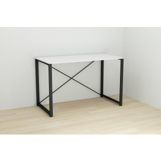 Письмовий стіл Ferrum-decor Конект 75x120x60 см Білий із чорним (XK00163) - Інтернет-магазин спільних покупок ToGether