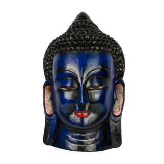 Маска Ручна Робота Непальська Будда Медицини 48х29х14,5 см Синій (25280) - Інтернет-магазин спільних покупок ToGether