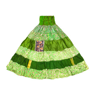 Спідниця-сарафан Karma Літній Шовковий Розмір вільний Відтінки зеленого (24482) - Інтернет-магазин спільних покупок ToGether