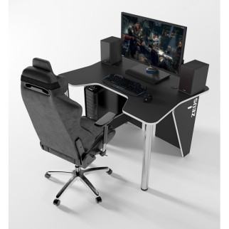 Геймерський ігровий стіл ZEUS IGROK-3 Чорний/Білий - Інтернет-магазин спільних покупок ToGether