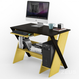 Комп'ютерний стіл Comfy Home Zhuk Венге/Терра жовта - Інтернет-магазин спільних покупок ToGether