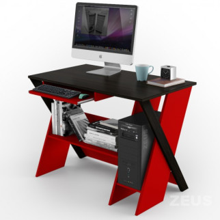 Комп'ютерний стіл Comfy Home Zhuk Венге/Червоний - Інтернет-магазин спільних покупок ToGether