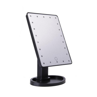 Косметичне дзеркало Large 22 з LED підсвічуванням Black (kz014-hbr) - Інтернет-магазин спільних покупок ToGether