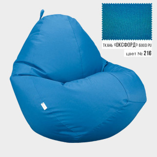 Безкаркасне крісло мішок груша Овал Coolki XL 85x105 Блакитний (Оксфорд 600D PU) - Інтернет-магазин спільних покупок ToGether