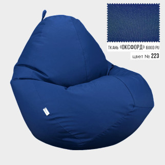 Безкаркасне крісло мішок груша Овал Coolki XXL 90x130 Темно-Синій (Оксфорд 600D PU) - Інтернет-магазин спільних покупок ToGether