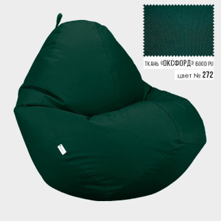 Безкаркасне крісло мішок груша Овал Coolki XL 85x105 Темно-Зелений (Оксфорд 600D PU) - Інтернет-магазин спільних покупок ToGether