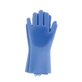Рукавички силіконові багатофункціональні Kitchen Gloves for washing dishes Blue (do043-hbr) - Інтернет-магазин спільних покупок ToGether