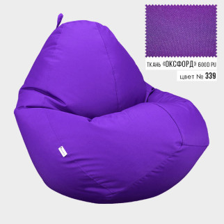 Безкаркасне крісло мішок груша Овал Coolki XL 85x105 Фіолетовий (Оксфорд 600D PU) - Інтернет-магазин спільних покупок ToGether