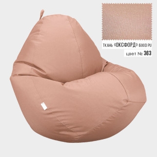 Безкаркасне крісло мішок груша Овал Coolki XL 85x105 Бежевий (Оксфорд 600D PU) - Інтернет-магазин спільних покупок ToGether