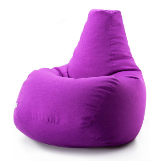 Безкаркасне крісло мішок груша Coolki XXXL 100x140 Фіолетовий (Мікророгожка) - Інтернет-магазин спільних покупок ToGether