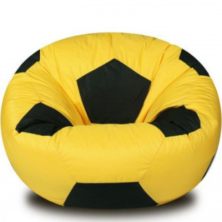 Крісло М'яч Coolki 100 см Жовтий із Чорним (Оксфорд 600D PU) - Інтернет-магазин спільних покупок ToGether