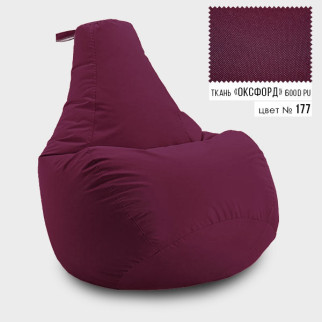 Безкаркасне крісло мішок груша Coolki XL 85x105 Бордовий (Оксфорд 600D PU) - Інтернет-магазин спільних покупок ToGether