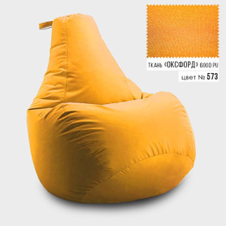 Безкаркасне крісло мішок груша Coolki XL 85x105 Жовтий 573 (Оксфорд 600D PU) - Інтернет-магазин спільних покупок ToGether