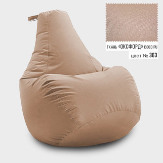Безкаркасне крісло мішок груша Coolki XL 85x105 Бежевий (Оксфорд 600D PU) - Інтернет-магазин спільних покупок ToGether